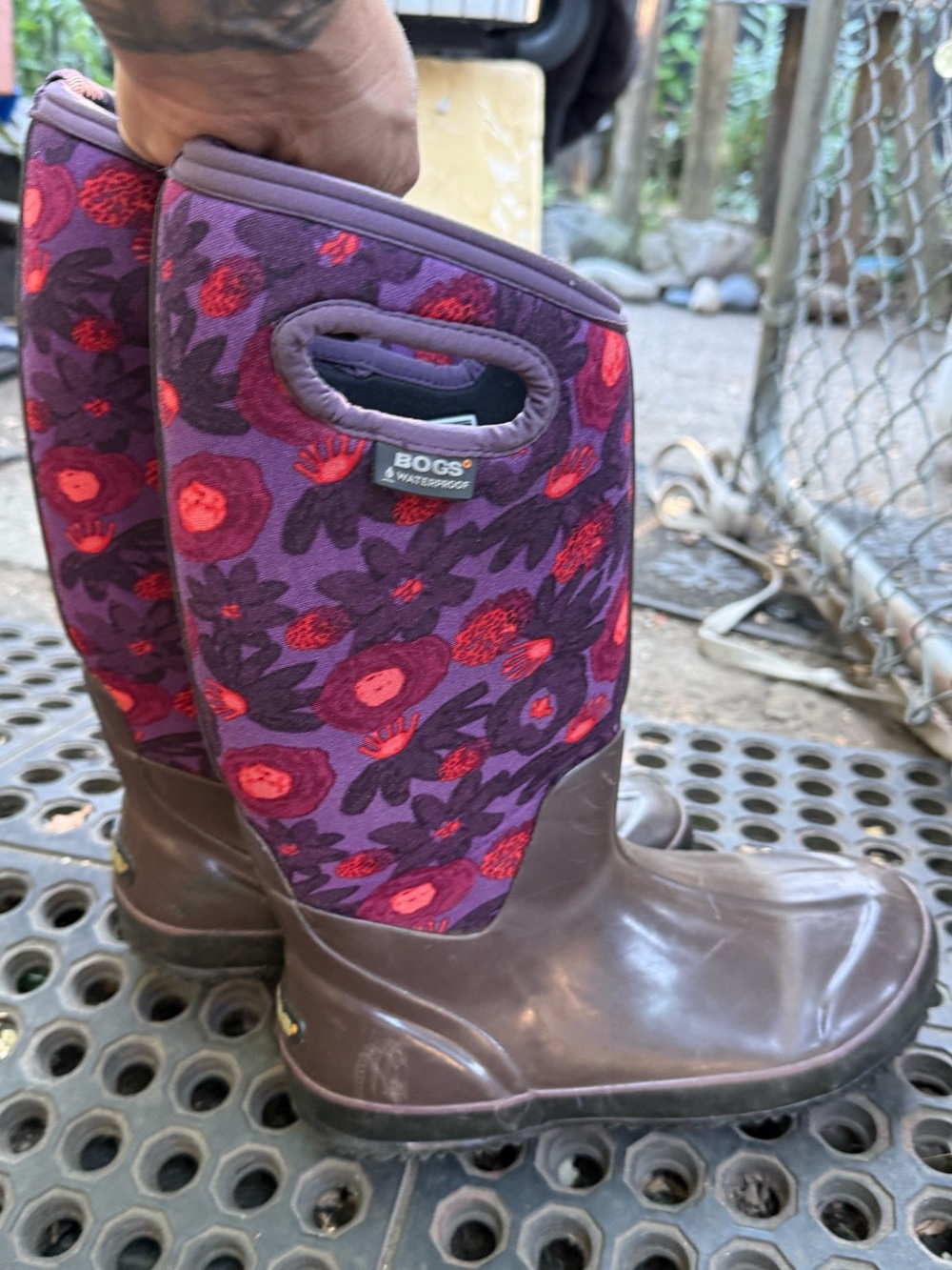 8 / 39 Bogs Classic Watercolor Tall Waterproof Winter Boots Women's floral $125